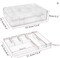 Portable Clear Plastic Art Craft Supply Organizer Stackable Home Office Supplies Storage Container for Pens Notes A4 Papers etc (Clear) 2-Tier Cute Bear Storage Box with Removable Divided Tray